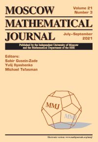 Moscow Mathematical Journal № 3/2021 