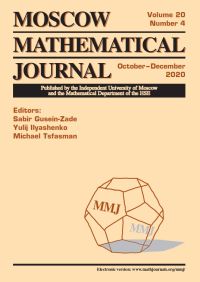 Moscow Mathematical Journal № 4/2020 