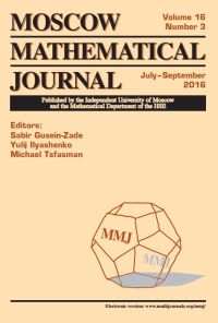 Moscow Mathematical Journal № 3/2016 